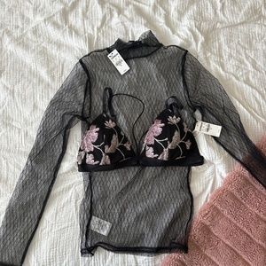 Shirt with bralette